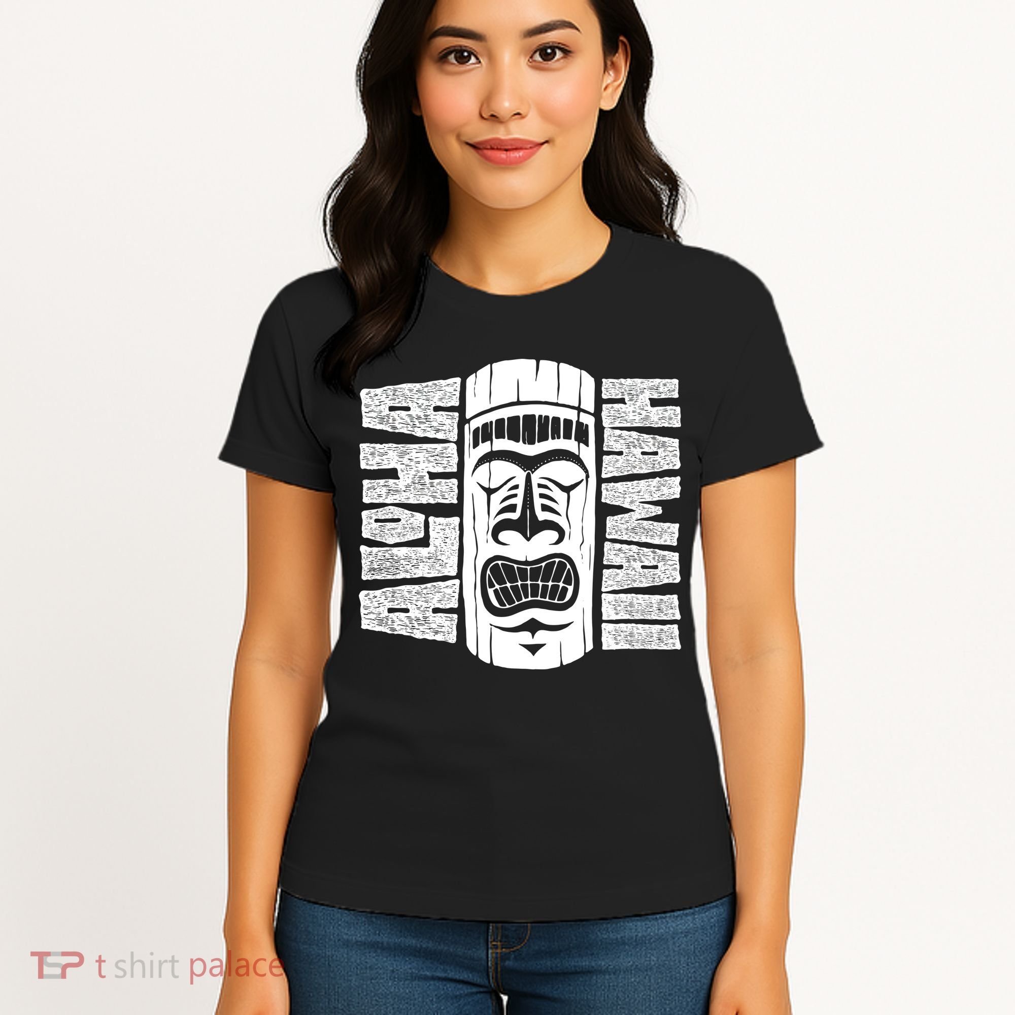 Aloha Hawaii Tiki Statue Women's T-Shirt