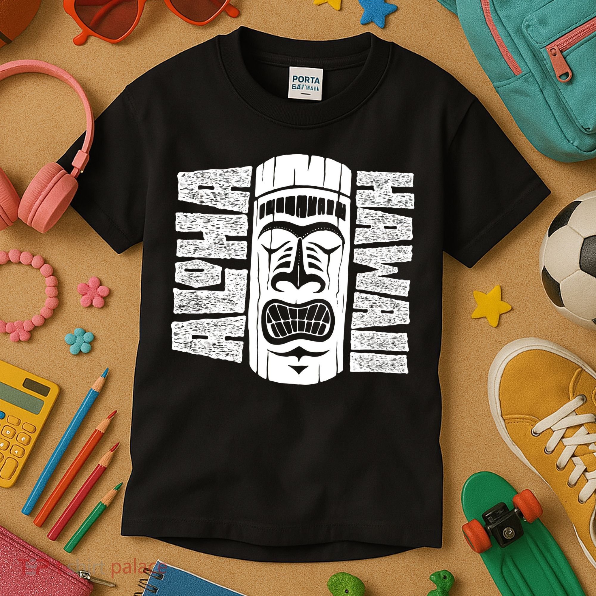 Aloha Hawaii Tiki Statue Kids T-Shirt