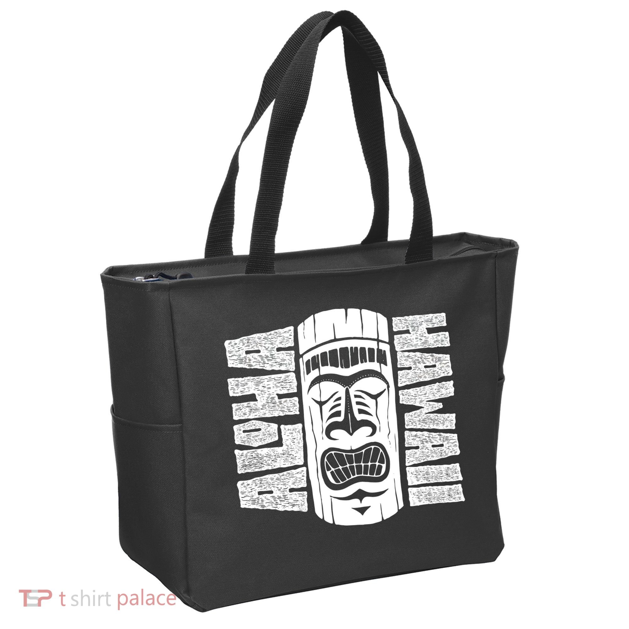Aloha Hawaii Tiki Statue Tote Bag
