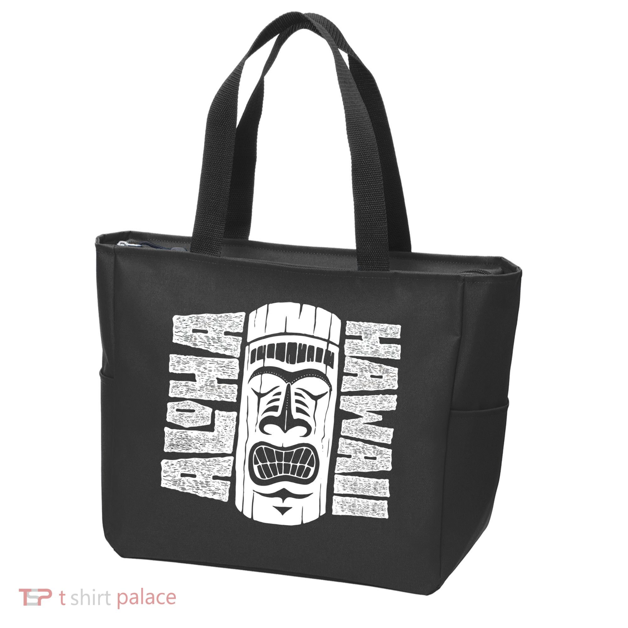 Aloha Hawaii Tiki Statue Tote Bag