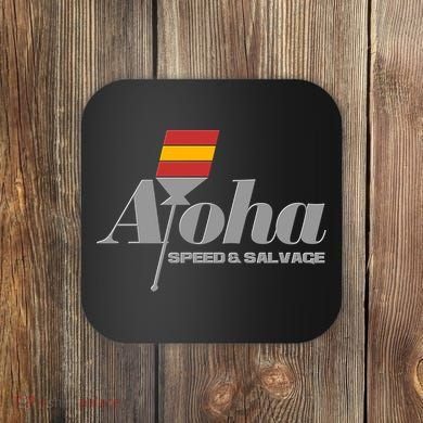 Aloha Speed And Salvage Logo Coaster