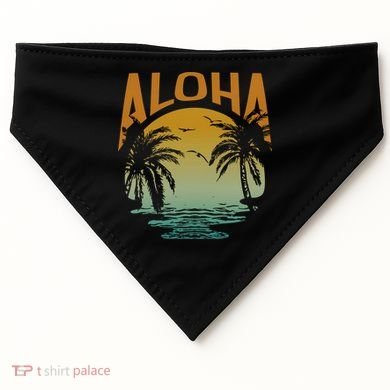 Aloha Summer Beach USA-Made Doggie Bandana