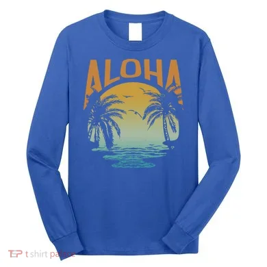 Aloha Summer Beach Long Sleeve Shirt