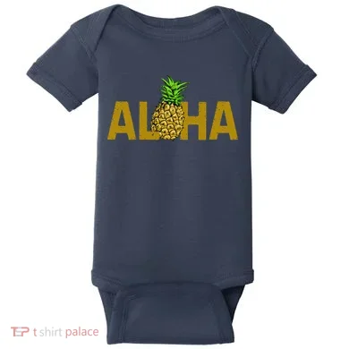 Aloha Summer Pineapple Baby Bodysuit