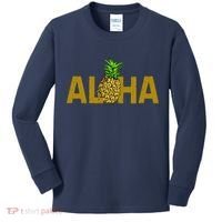 Aloha Summer Pineapple Kids Long Sleeve Shirt thumb 0