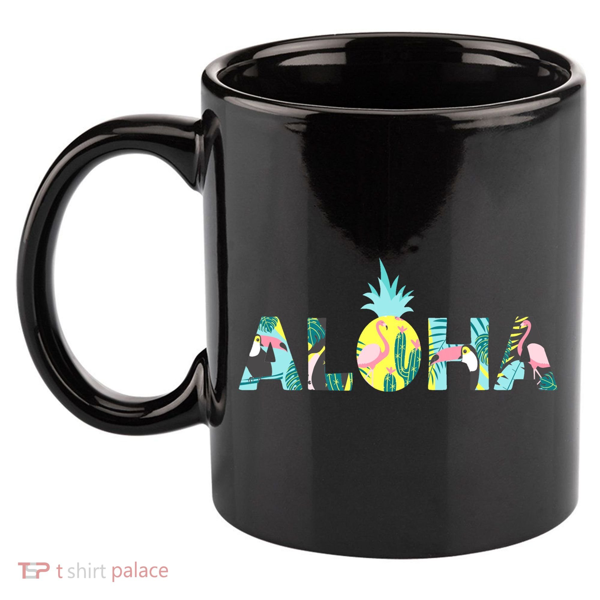 Aloha Tropical Style 11oz C Handle Ceramic Mug