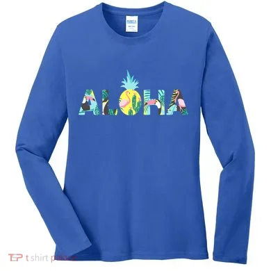 Aloha Tropical Style Women's Long Sleeve Shirt
