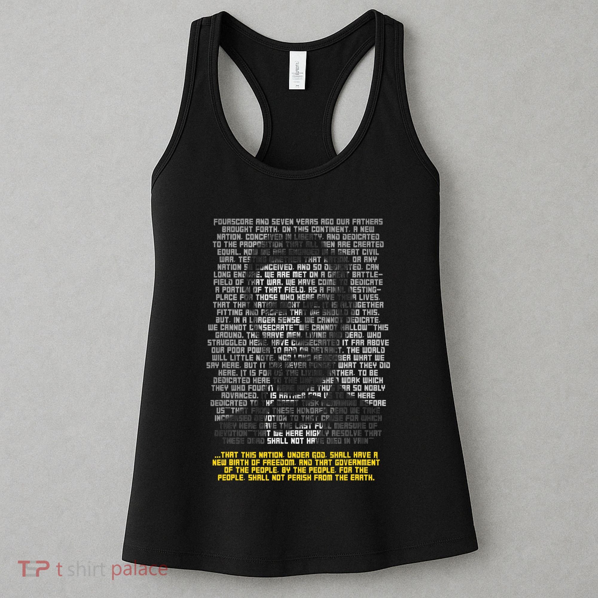Abraham Lincoln Portrait Gettysburg Address Women's Tank Top