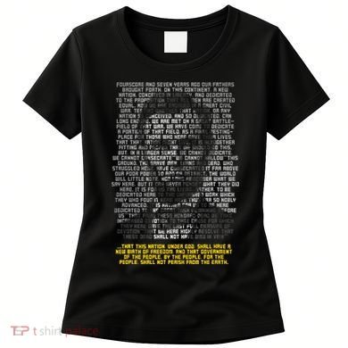 Abraham Lincoln Portrait Gettysburg Address Women's T-Shirt