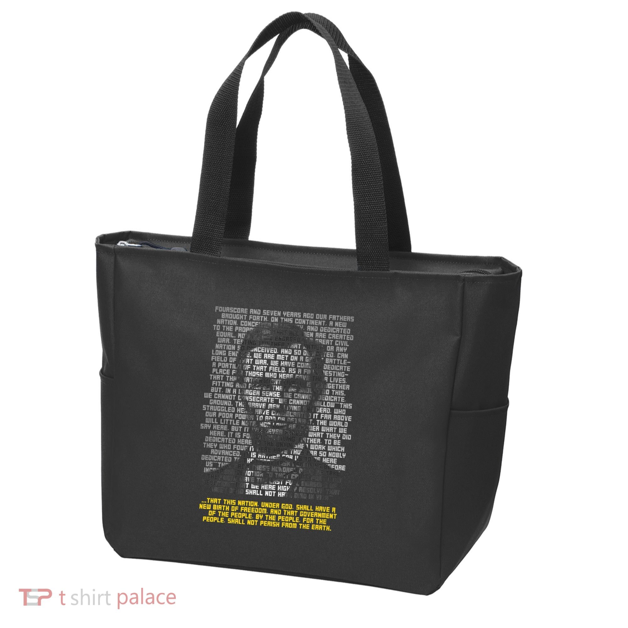 Abraham Lincoln Portrait Gettysburg Address Tote Bag