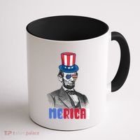 Abraham Lincoln President 4th Of July Gift Merica Gift Coffee Mug thumb 1
