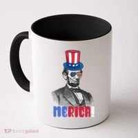 Abraham Lincoln President 4th Of July Gift Merica Gift Coffee Mug thumb 0