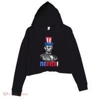 Abraham Lincoln President 4th Of July Gift Merica Gift Crop Fleece Hoodie thumb 0