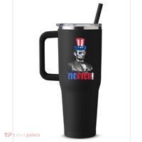 Abraham Lincoln President 4th Of July Gift Merica Gift 40oz Vacuum Insulated Stainless Steel Travel Tumbler thumb 2