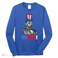Abraham Lincoln President 4th Of July Gift Merica Gift Long Sleeve Shirt thumb 0