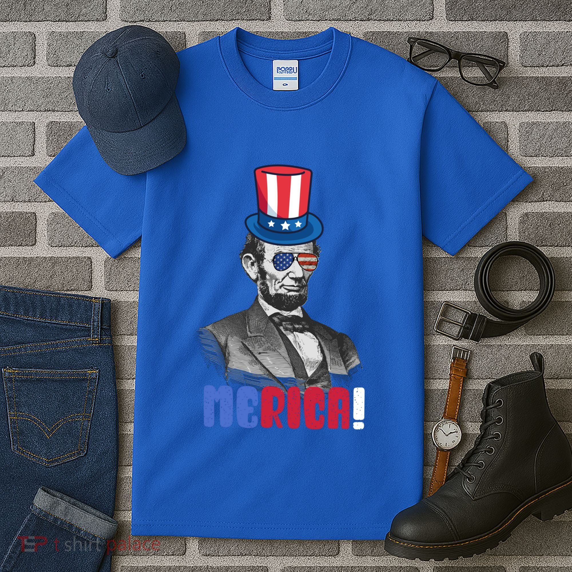 Abraham Lincoln President 4th Of July Gift Merica Gift Tall T-Shirt