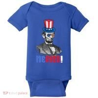 Abraham Lincoln President 4th Of July Gift Merica Gift Baby Bodysuit thumb 0