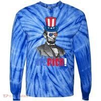 Abraham Lincoln President 4th Of July Gift Merica Gift Tie-Dye Long Sleeve Shirt thumb 0