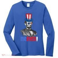 Abraham Lincoln President 4th Of July Gift Merica Gift Women's Long Sleeve Shirt thumb 0