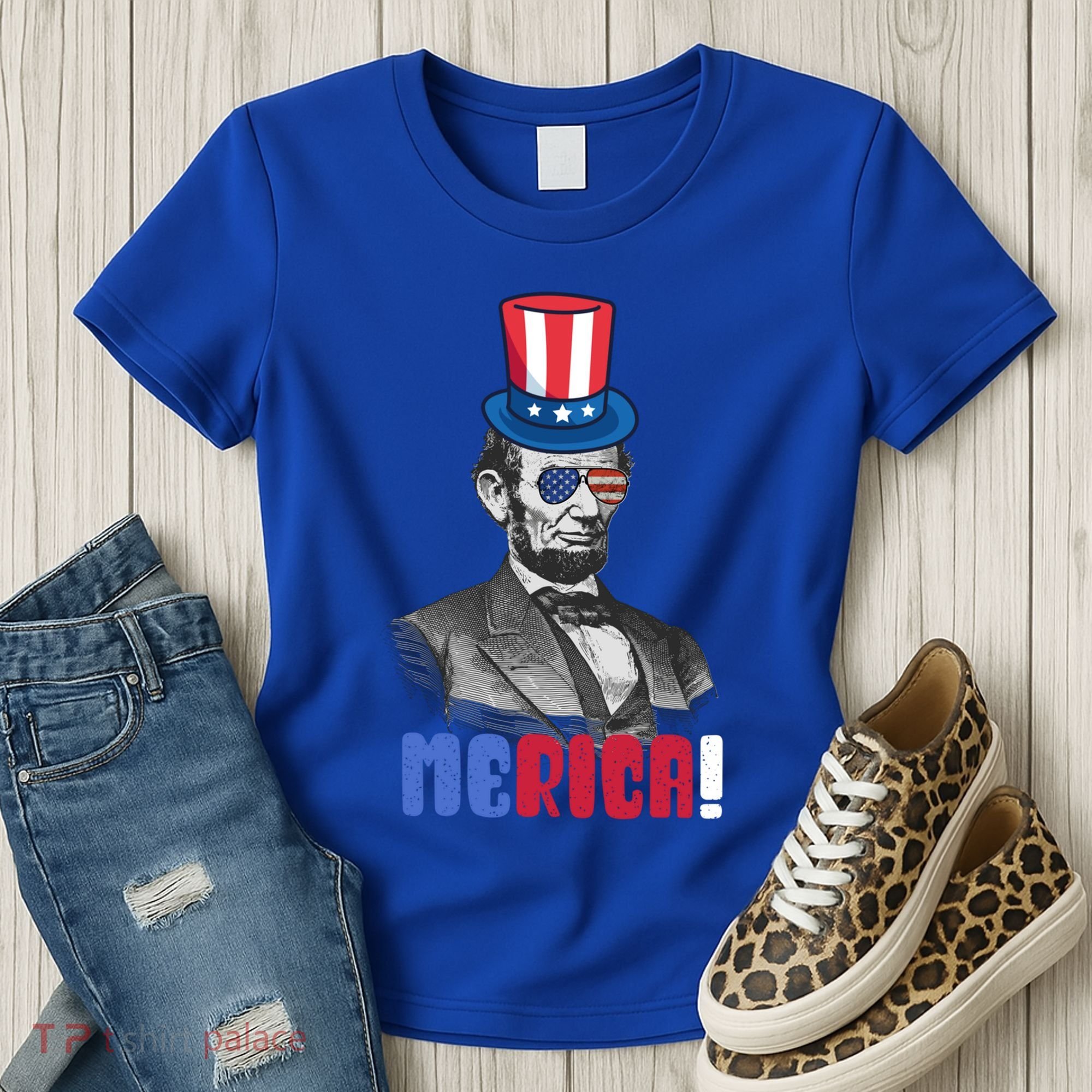 Abraham Lincoln President 4th Of July Gift Merica Gift Women's T-Shirt