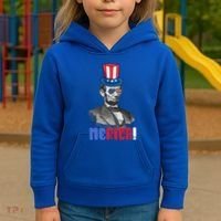 Abraham Lincoln President 4th Of July Gift Merica Gift Kids Hoodie thumb 3