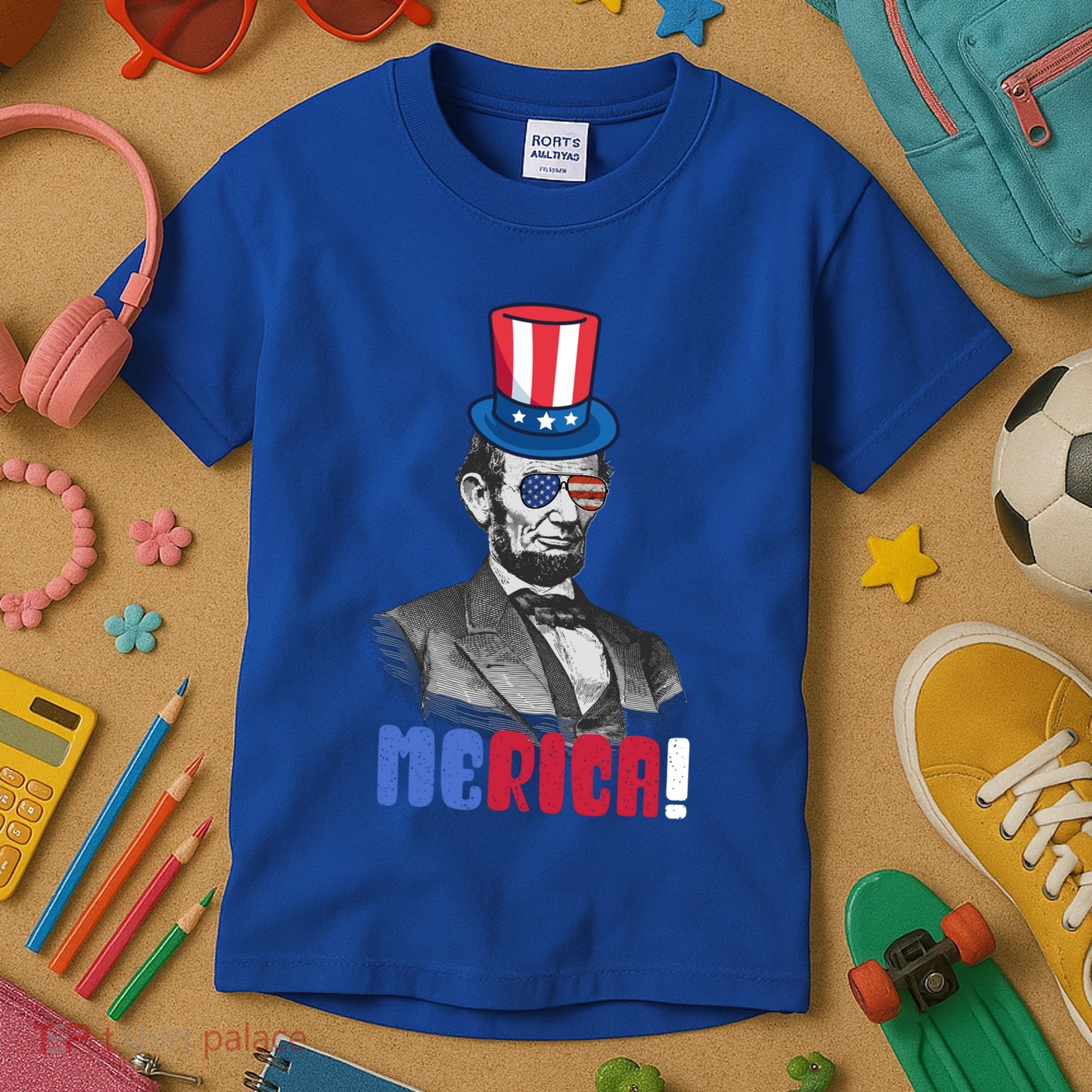 Abraham Lincoln President 4th Of July Gift Merica Gift Kids T-Shirt