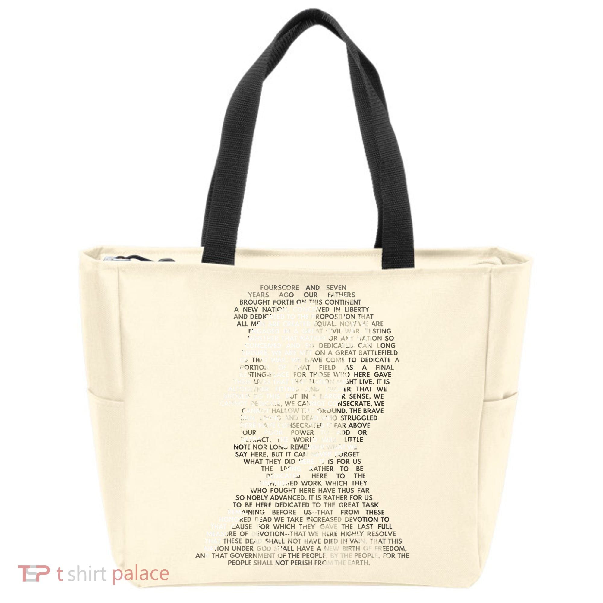 Abraham Lincoln Portrait Gettysburg Address Tote Bag