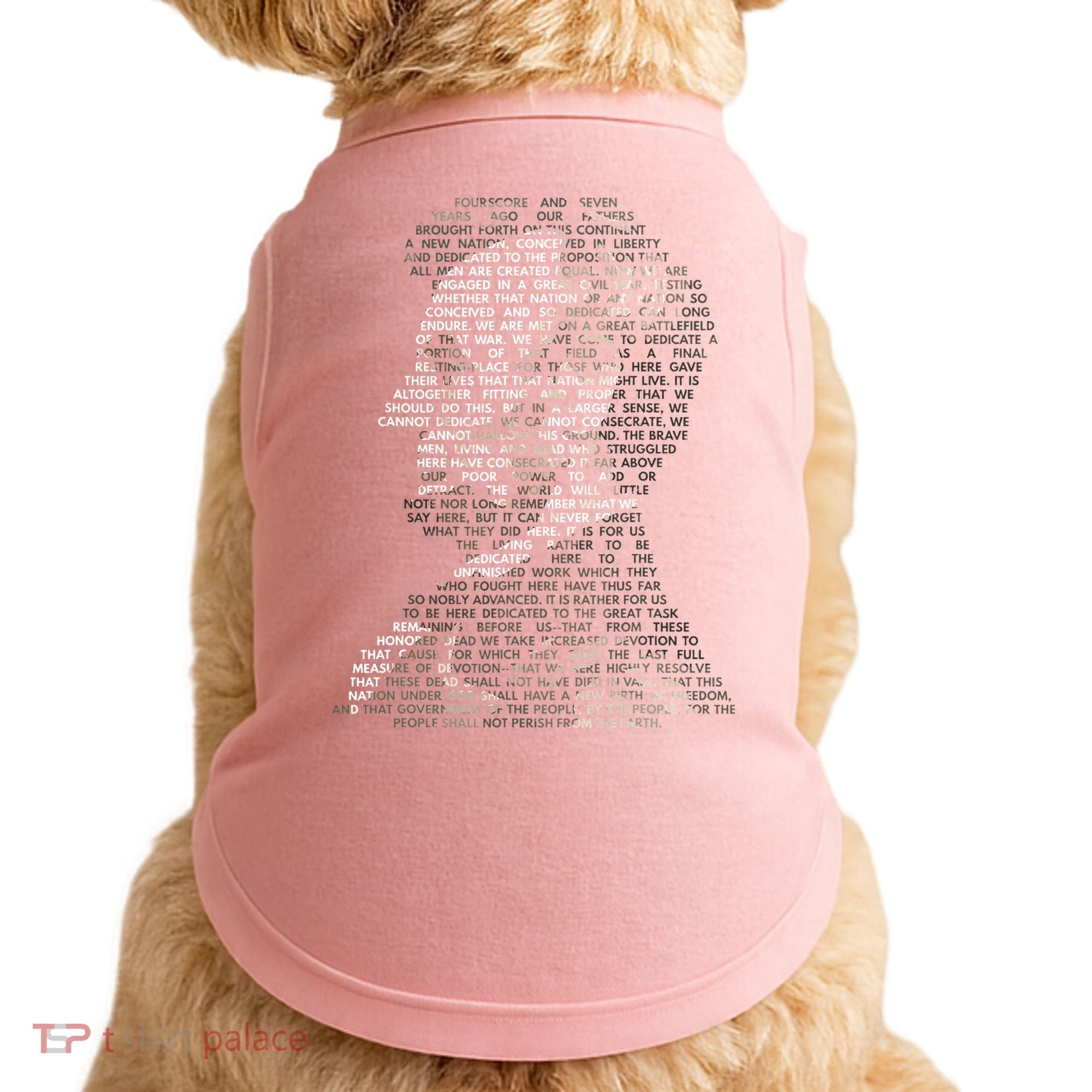 Abraham Lincoln Portrait Gettysburg Address Doggie Tank