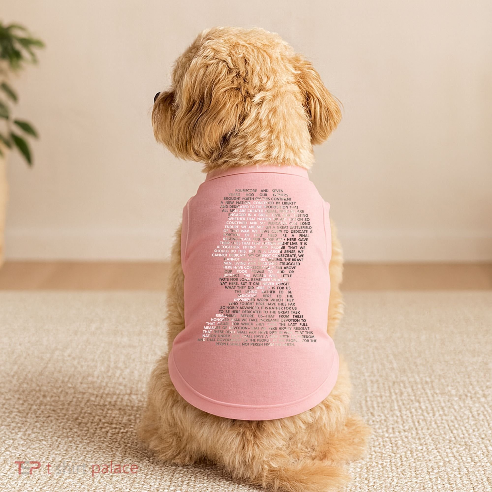 Abraham Lincoln Portrait Gettysburg Address Doggie Tank