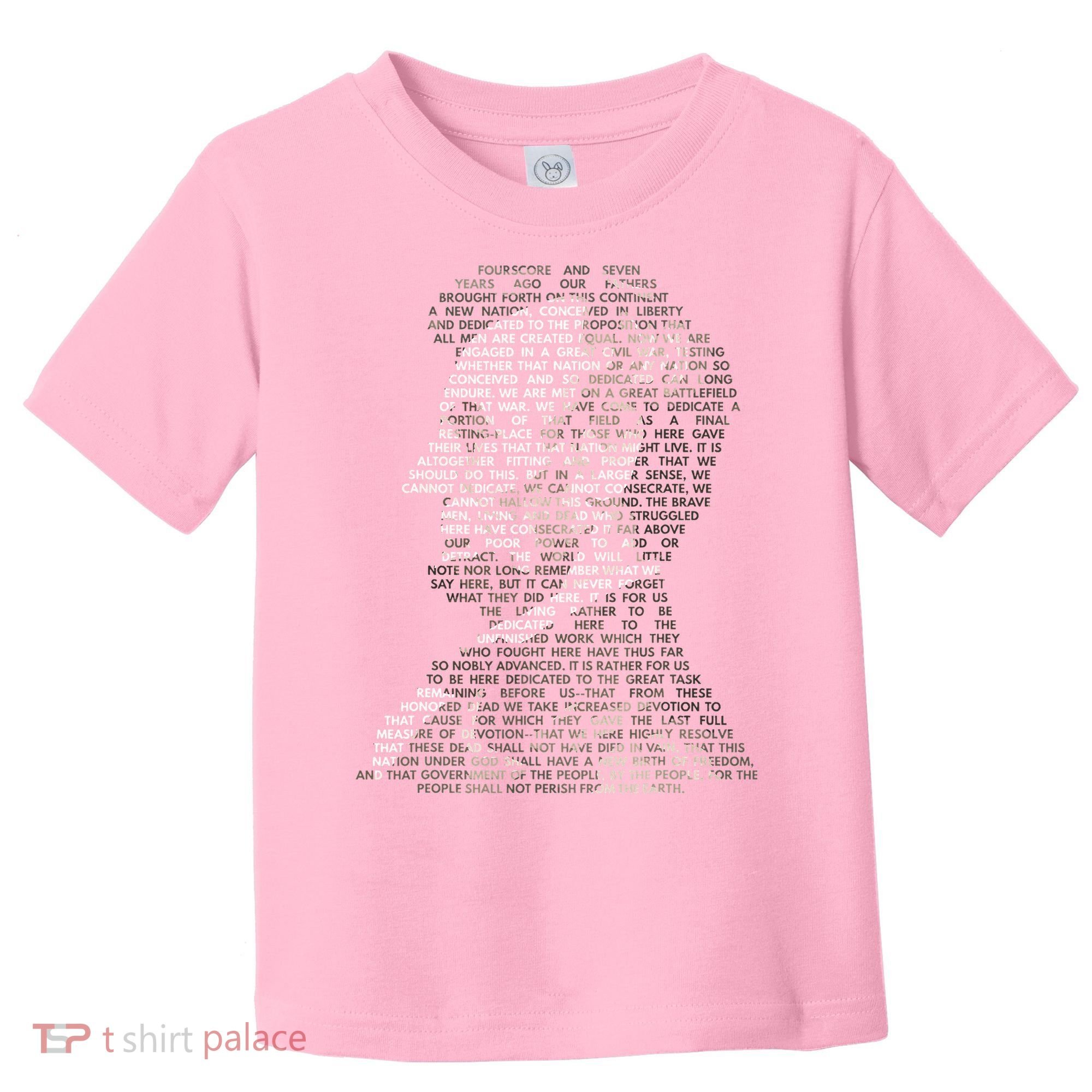 Abraham Lincoln Portrait Gettysburg Address Toddler T-Shirt