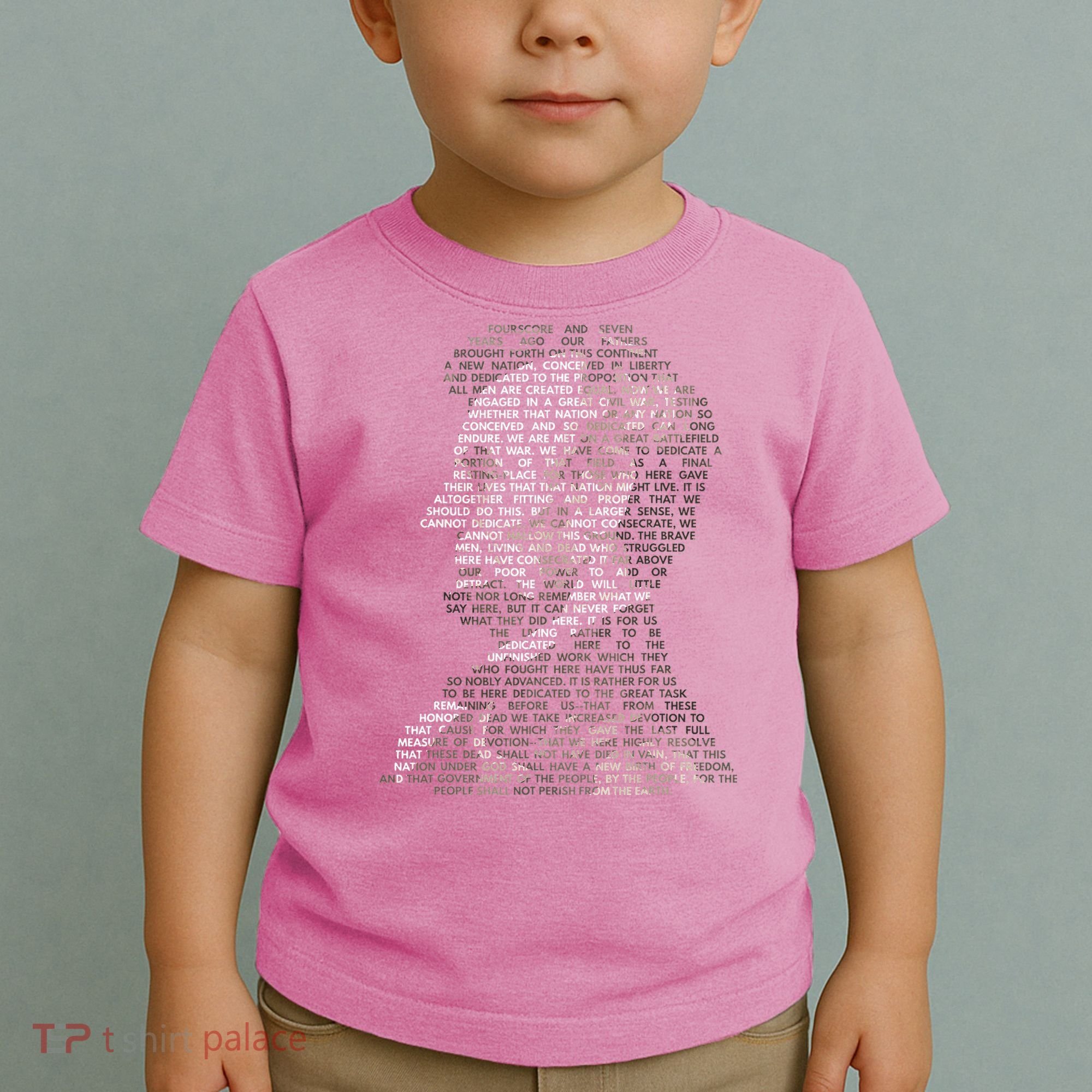 Abraham Lincoln Portrait Gettysburg Address Toddler T-Shirt