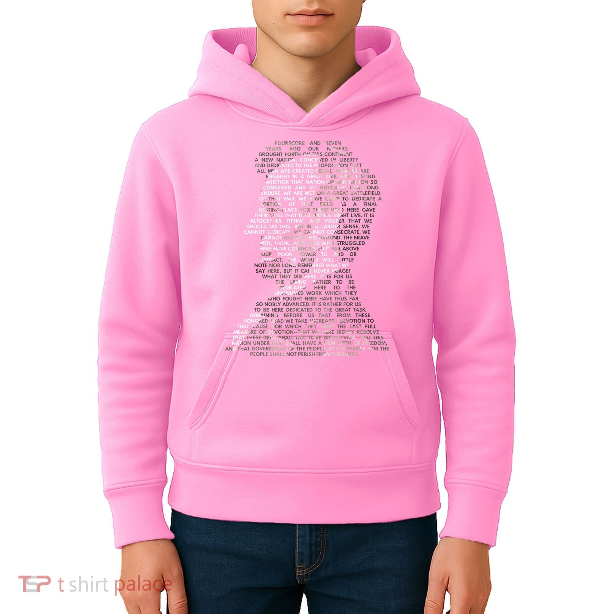 Abraham Lincoln Portrait Gettysburg Address Kids Hoodie