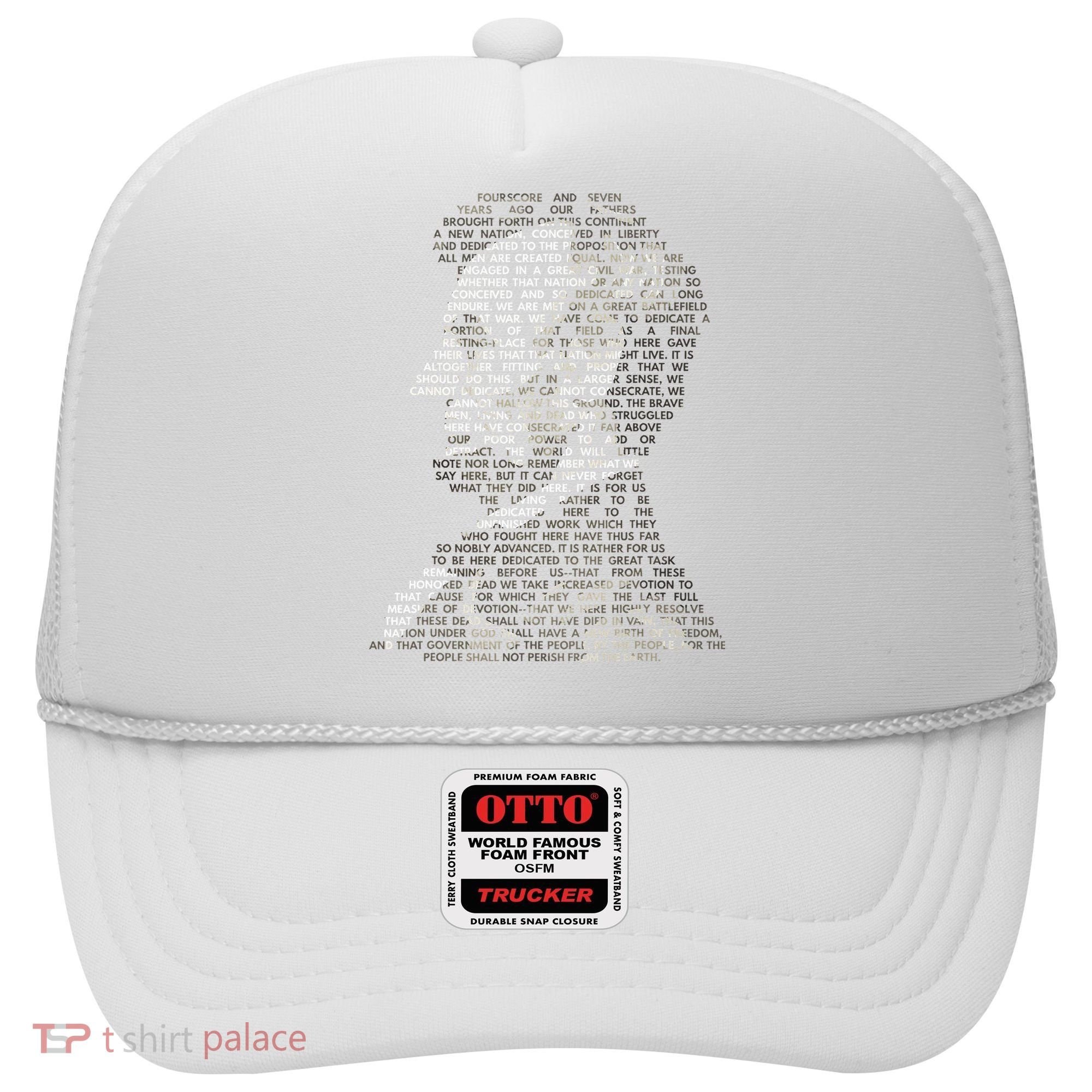 Abraham Lincoln Portrait Gettysburg Address Hat