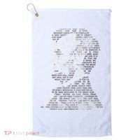 Abraham Lincoln Portrait Gettysburg Address Golf Towel thumb 0