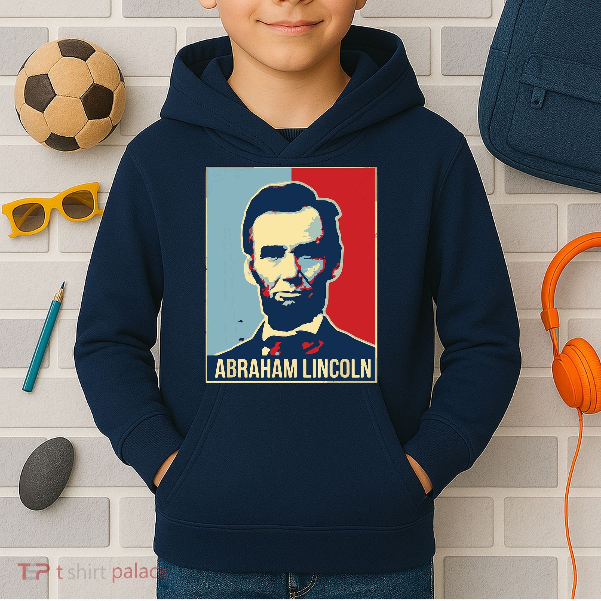 Abraham Lincoln President Gift For President's Day Kids Hoodie
