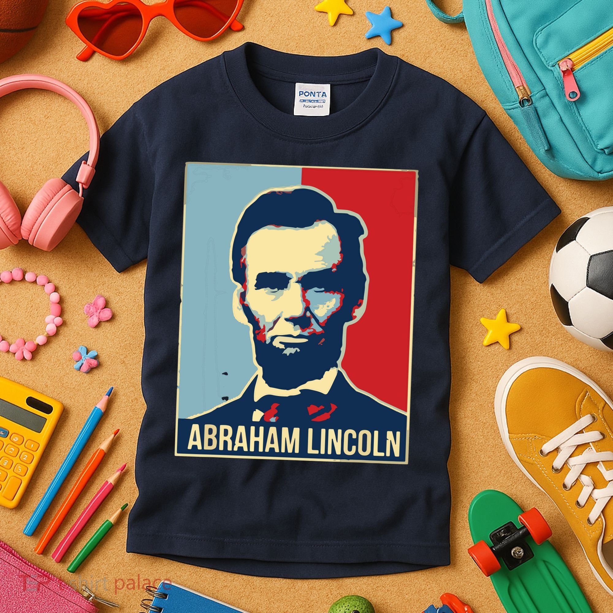 Abraham Lincoln President Gift For President's Day Kids T-Shirt