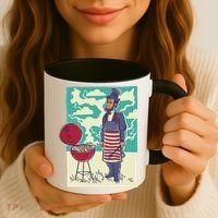 Abe Lincoln Patriotic Barbeque BBQ Coffee Mug thumb 3