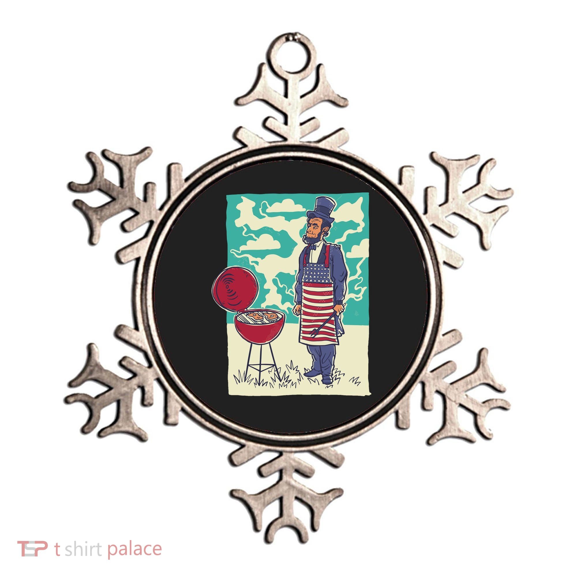 Abe Lincoln Patriotic Barbeque BBQ Ornament