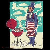 Abe Lincoln Patriotic Barbeque BBQ Ornament thumb 1