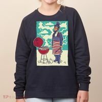 Abe Lincoln Patriotic Barbeque BBQ Women's Sweatshirt thumb 0