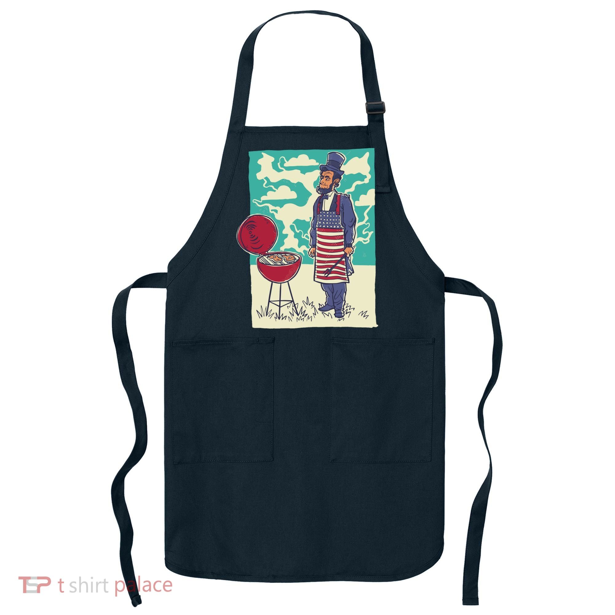 Abe Lincoln Patriotic Barbeque BBQ Apron