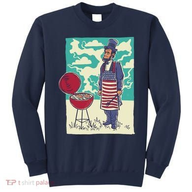 Abe Lincoln Patriotic Barbeque BBQ Sweatshirt