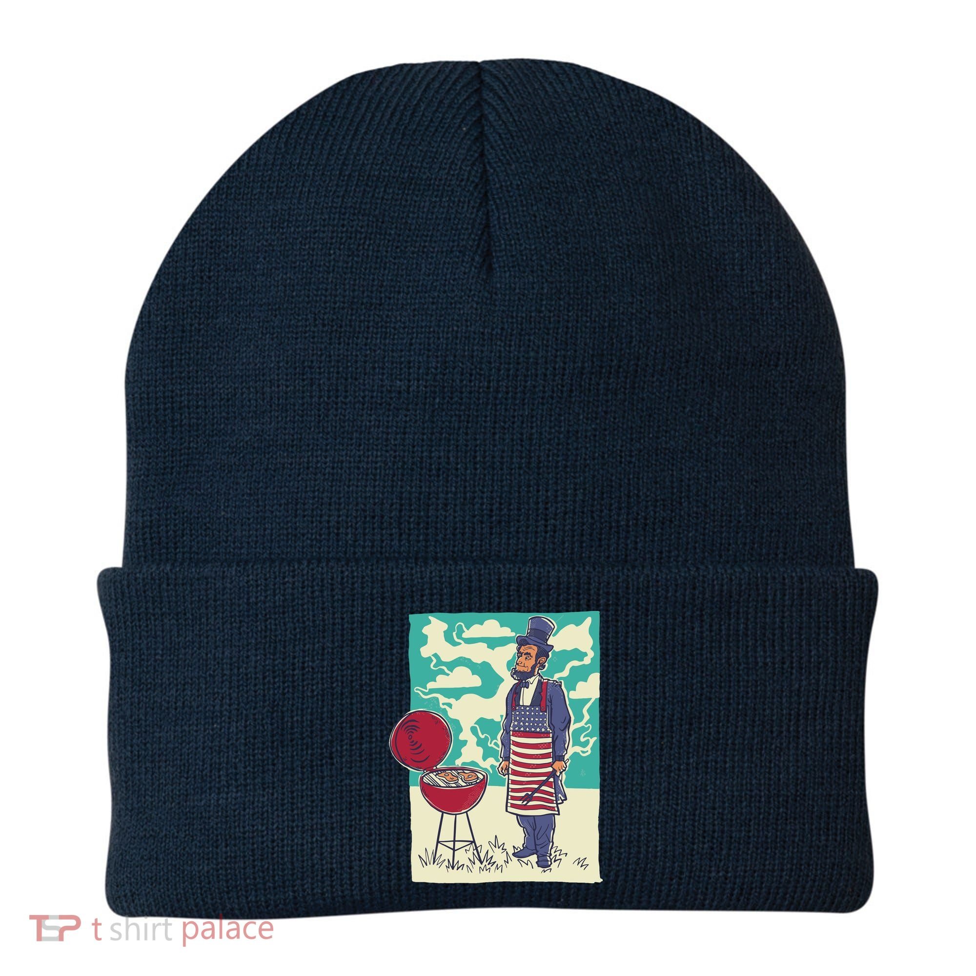 Abe Lincoln Patriotic Barbeque BBQ Beanie
