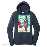 Abe Lincoln Patriotic Barbeque BBQ Women's Hoodie thumb 0
