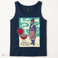 Abe Lincoln Patriotic Barbeque BBQ Tank Top thumb 2