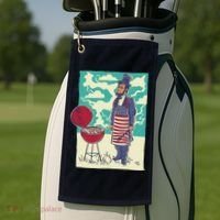 Abe Lincoln Patriotic Barbeque BBQ Golf Towel thumb 2