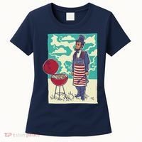 Abe Lincoln Patriotic Barbeque BBQ Women's T-Shirt thumb 0