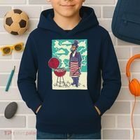 Abe Lincoln Patriotic Barbeque BBQ Kids Hoodie thumb 2
