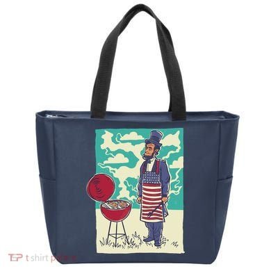 Abe Lincoln Patriotic Barbeque BBQ Tote Bag