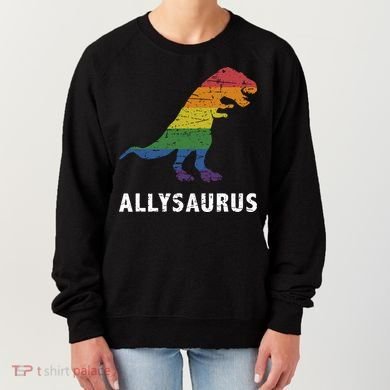 Ally LGBT Pride Allysaurus Dinosaur Women's Sweatshirt